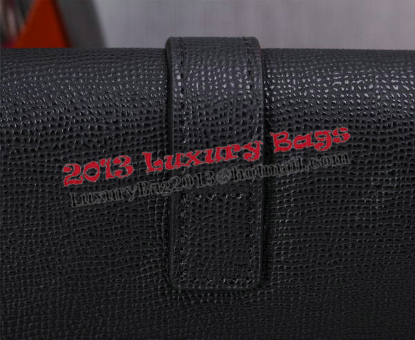 Hermes Jige Clutch Bag Calfskin Leather H8057 Black