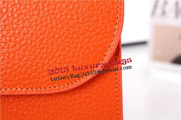 Hermes Jige Clutch Bag Calfskin Leather HQ864 Orange