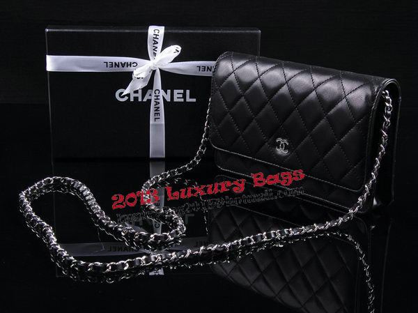 Chanel Matelasse Wallet Sheepskin Leater A31557 Black