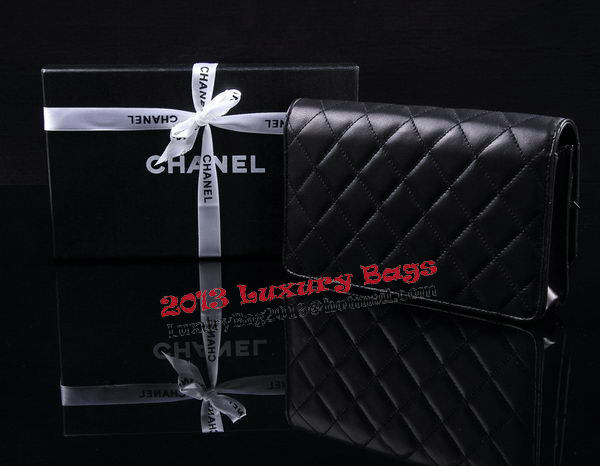 Chanel Matelasse Wallet Sheepskin Leater A31557 Black