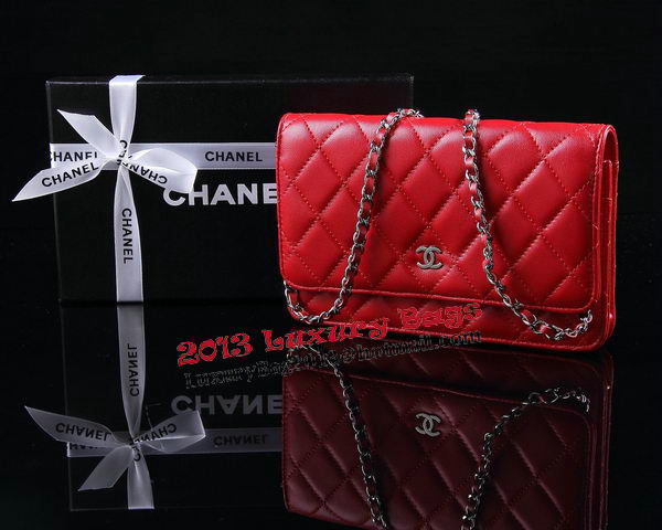 Chanel Matelasse Wallet Sheepskin Leater A31557 Red