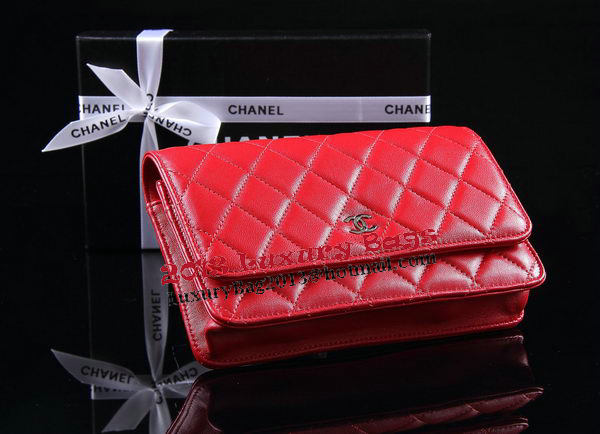 Chanel Matelasse Wallet Sheepskin Leater A31557 Red