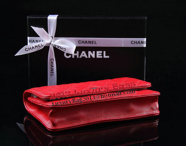 Chanel Matelasse Wallet Sheepskin Leater A31557 Red