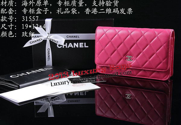 Chanel Matelasse Wallet Sheepskin Leater A31557 Rose