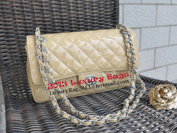 Chanel 2.55 Series Bag Apricot Sheepskin Leather CHA1112 Silver