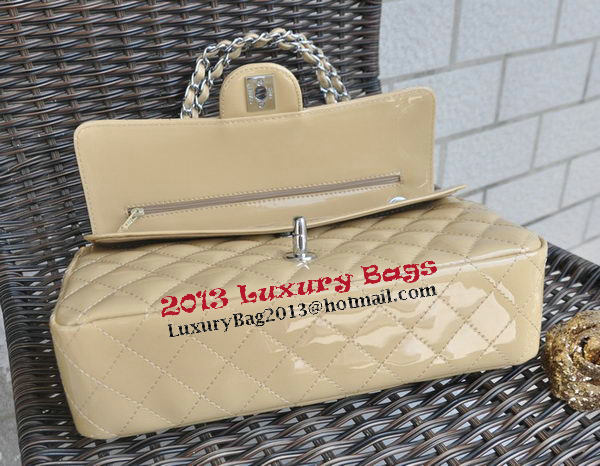 Chanel 2.55 Series Bag Apricot Sheepskin Leather CHA1112 Silver