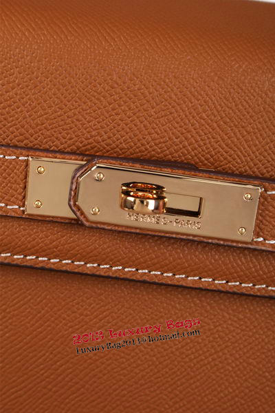 Hermes Kelly 32cm Shoulder Bags Grained Leather Wheat