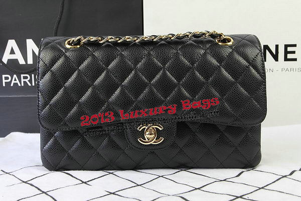 Chanel 2.55 Series Bags Black Cannage Pattern Leather CFA1112 Gold