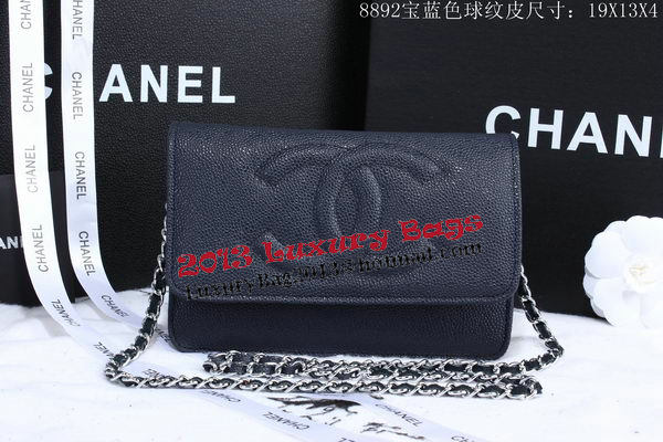Chanel Cannage Pattern Leather Flap Shoulder Bag A8892 Royal