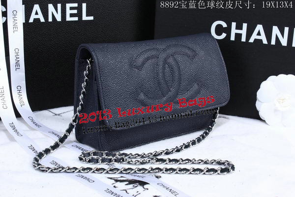 Chanel Cannage Pattern Leather Flap Shoulder Bag A8892 Royal