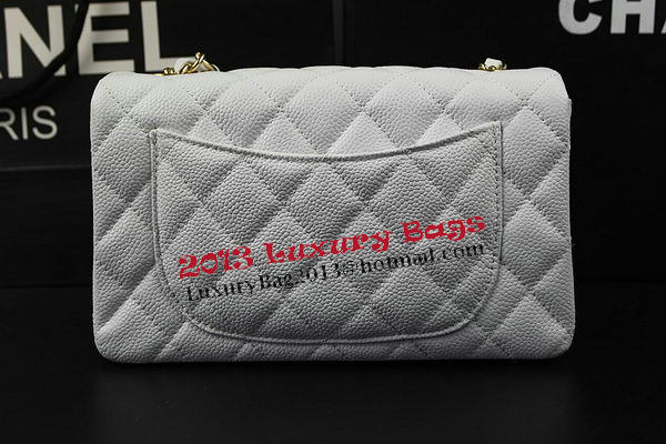 Chanel Classic MINI Flap Bag White Cannage Pattern CF1119 Gold