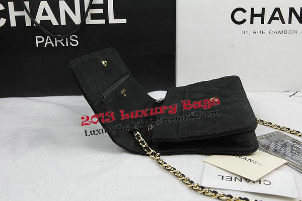 Chanel mini Flap Bag Original Suede Leather A33814 Black