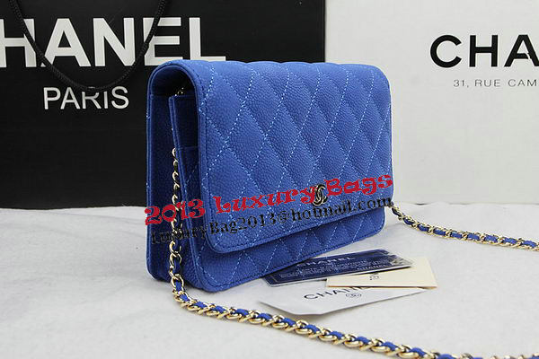 Chanel mini Flap Bag Original Suede Leather A33814 Blue