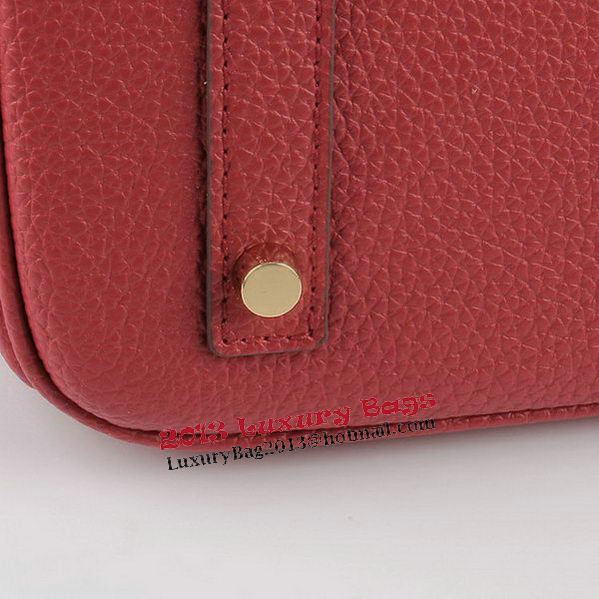 Hermes Birkin 35CM Tote Bags Red Grainy Leather H-35 Gold