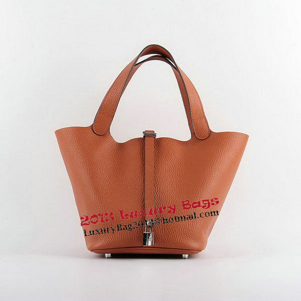 Hermes Picotin Lock MM Bags Clemence Leather H8616 Orange