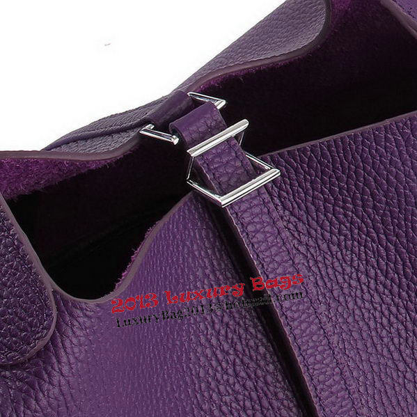 Hermes Picotin Lock PM Bags Clemence Leather H8615 Purple