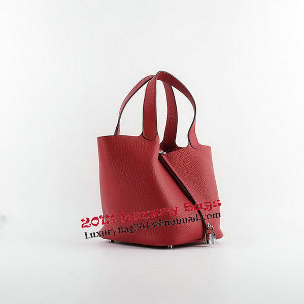 Hermes Picotin Lock PM Bags Clemence Leather H8615 Red