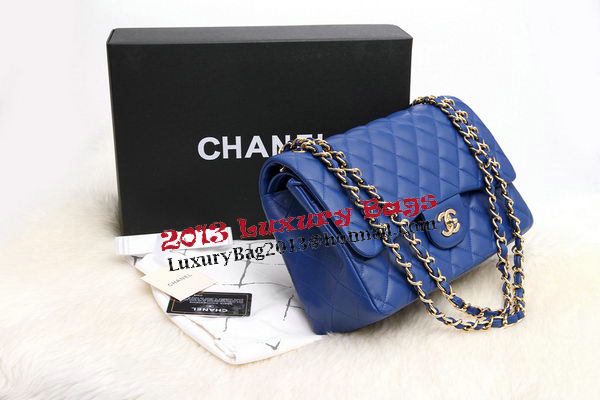 Chanel Jumbo Double Flaps Bags Original Lambskin Leather A36097 Blue