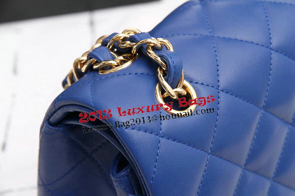 Chanel Jumbo Double Flaps Bags Original Lambskin Leather A36097 Blue