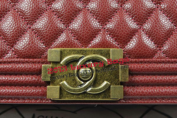 Boy Chanel Flap Shoulder Bag Original Cannage Pattern A67087 Burgundy