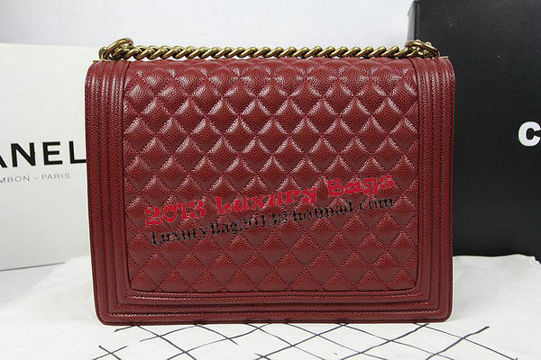 Boy Chanel Flap Shoulder Bag Original Cannage Pattern A67087 Burgundy