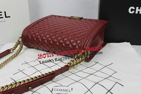 Boy Chanel Flap Shoulder Bag Original Cannage Pattern A67087 Burgundy