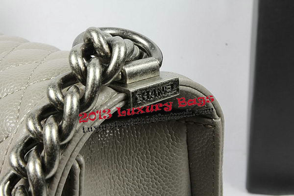 Boy Chanel Flap Shoulder Bag Original Cannage Pattern A67087 Grey