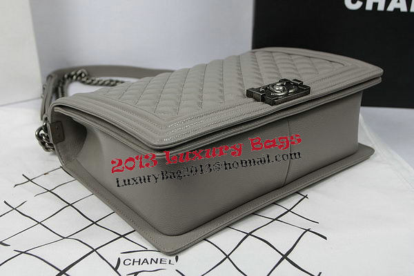 Boy Chanel Flap Shoulder Bag Original Cannage Pattern A67087 Grey