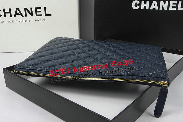 Chanel Clutch Bag Original Cannage Pattern Leather A69254 A69253 Royal