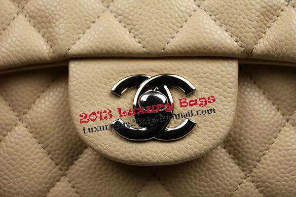 Chanel Classic MINI Flap Bag CF1115 Apricot Cannage Pattern Silver