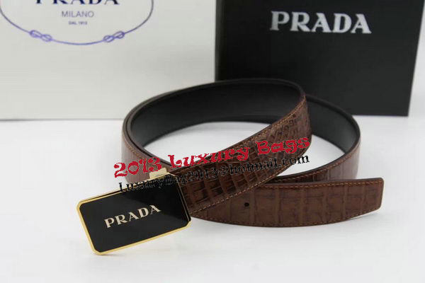 Prada 35mm Belt Croco Leather PB1128A