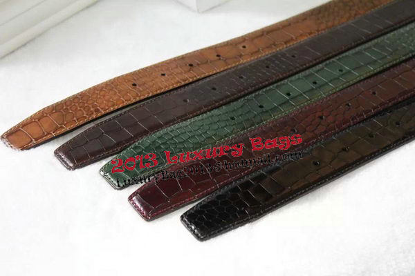 Prada 35mm Belt Croco Leather PB1128B