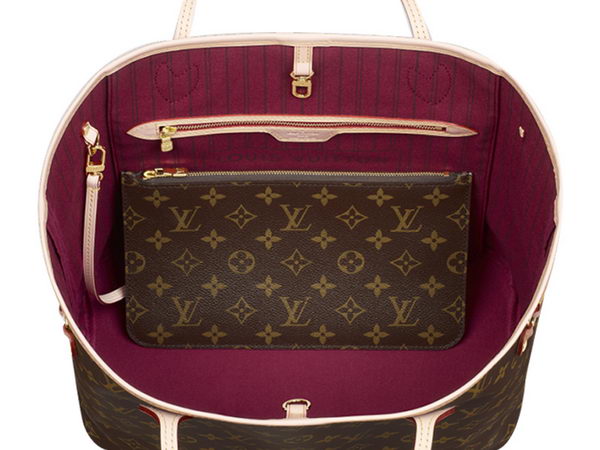 LOUIS VUITTON M40996 MONOGRAM CANVAS NEVERFULL MM FUCHSIA