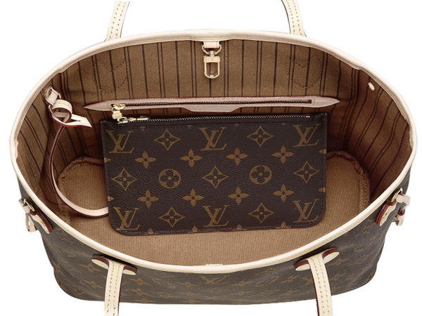 LOUIS VUITTON M41000 MONOGRAM CANVAS NEVERFULL PM BEIGE