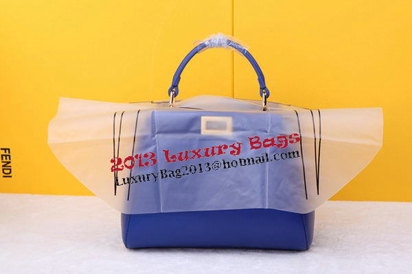 Fendi mini Peekaboo Bag Sheepskin Leather FD520885 Blue