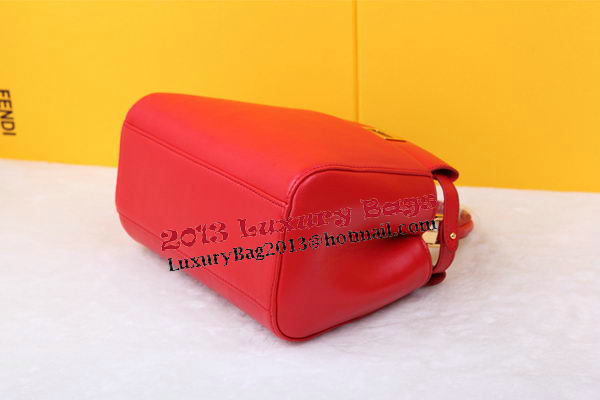Fendi mini Peekaboo Bag Sheepskin Leather FD520885 Red