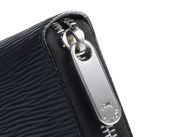 LOUIS VUITTON M6385N EPI LEATHER ZIPPY ORGANIZER BLACK