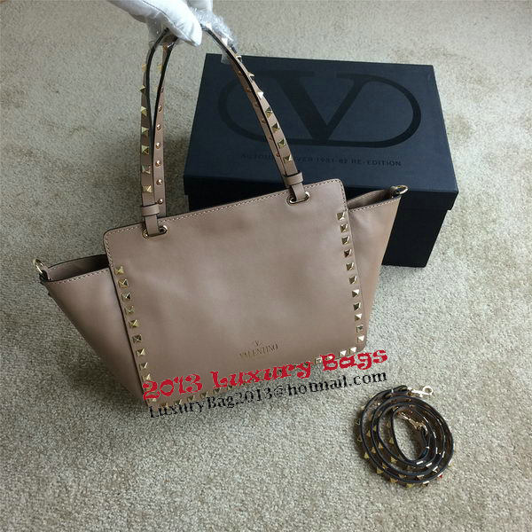 Valentino Garavani Rockstud mini Tote Bag Original Leather VG1916 Beige