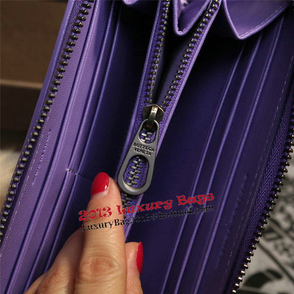 Bottega Veneta Intrecciato Nappa Zip Around Wallets 114073 Lavender