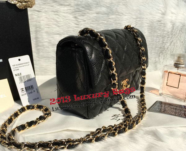 Chanel Classic Flap Bags black Original Cannage Patterns A1116 Gold