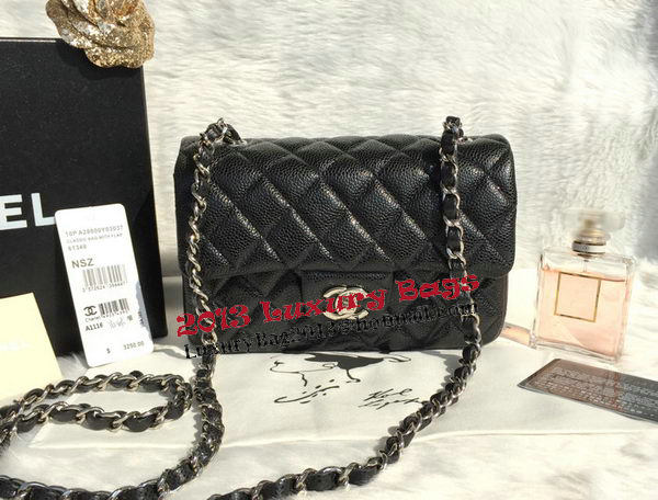 Chanel Classic Flap Bags black Original Cannage Patterns A1116 Silver