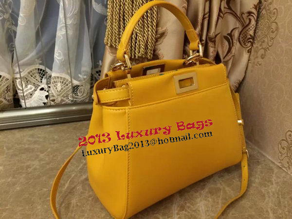 Fendi mini Peekaboo Bag Original Leather 55211 Yellow