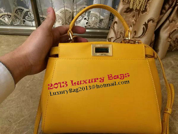 Fendi mini Peekaboo Bag Original Leather 55211 Yellow