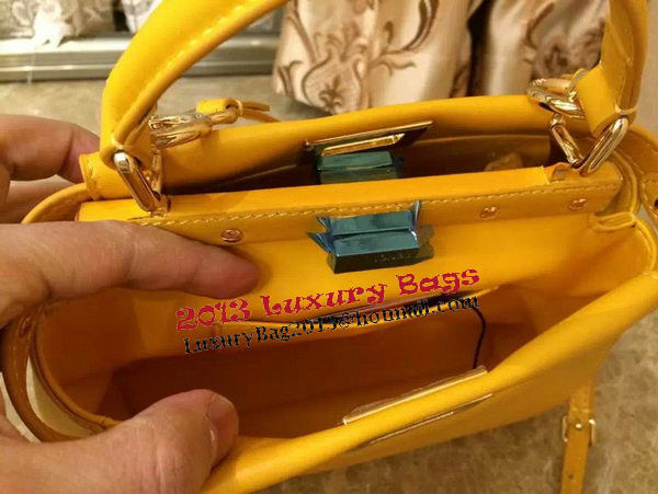 Fendi mini Peekaboo Bag Original Leather 55211 Yellow