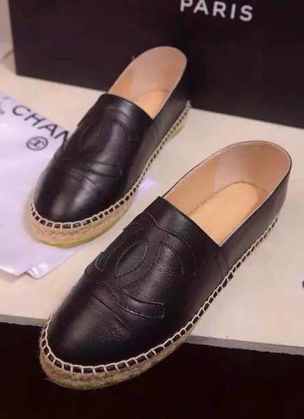 Chanel Leather Toe Flat CH1015LRF Black