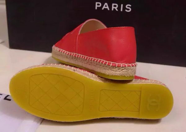 Chanel Leather Toe Flat CH1015LRF Red