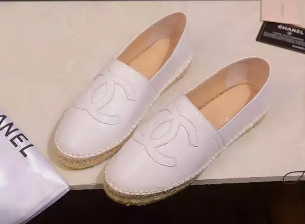 Chanel Leather Toe Flat CH1015LRF White