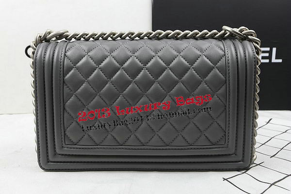 Boy Chanel Flap Shoulder Bags Original Lambskin A67025 Grey