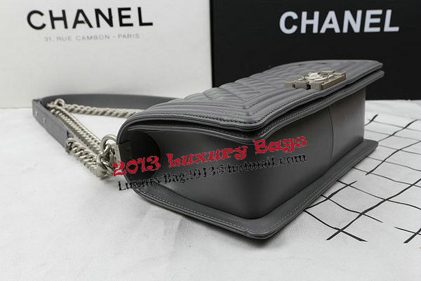 Boy Chanel Flap Shoulder Bags Original Lambskin A67025 Grey