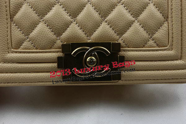 Boy Chanel mini Flap Bag Apricot Cannage Pattern A67025 Gold